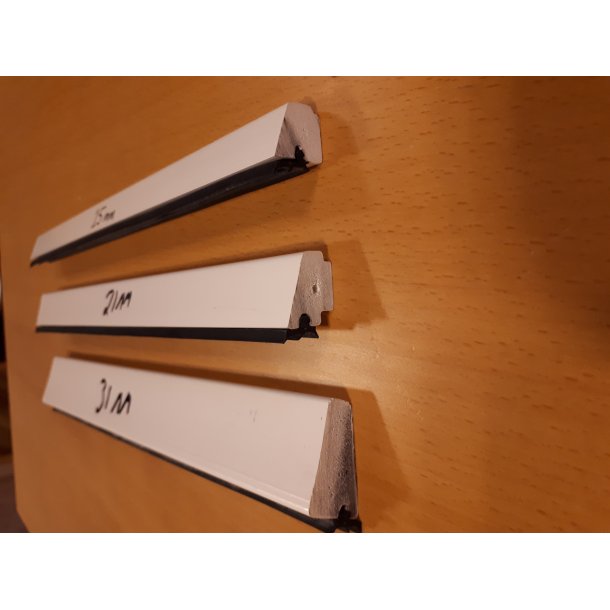 Glasslist i PVC, Klassisk hvit