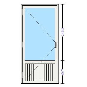 Balkongd�r 990x2090 Venstre