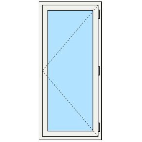 Sidehengslet Hyre 720x1590mm 